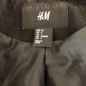 H&M Pea coat Small lightly worn navy with gold